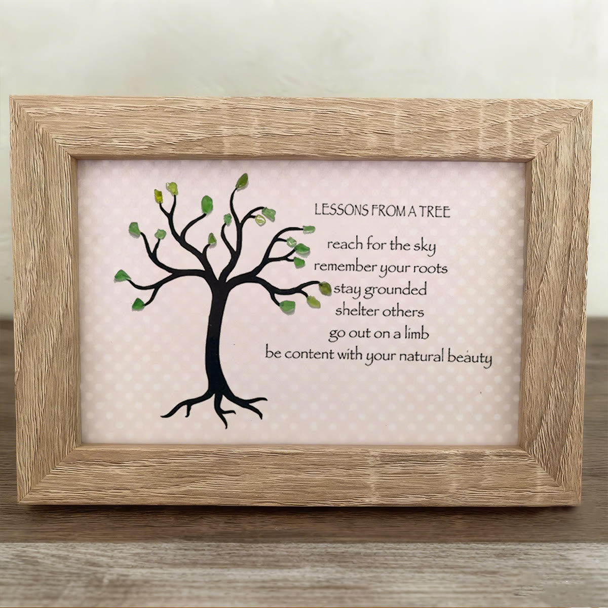 Lesson From A Tree Sea Glass Framed Art - image 0