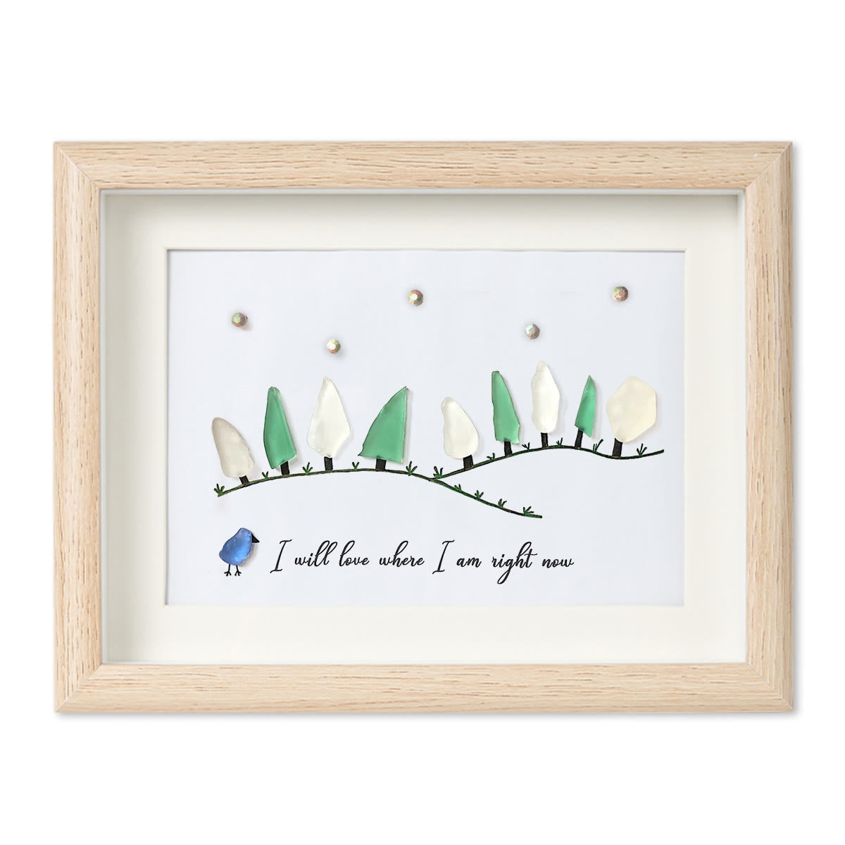 I Love Where I Am Right Now Sea Glass Framed Art - image 10