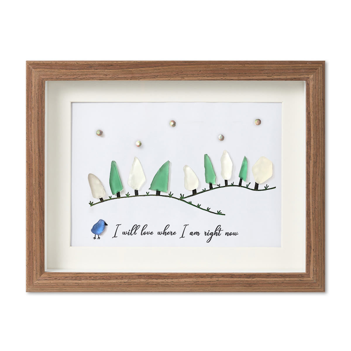 I Love Where I Am Right Now Sea Glass Framed Art - image 11