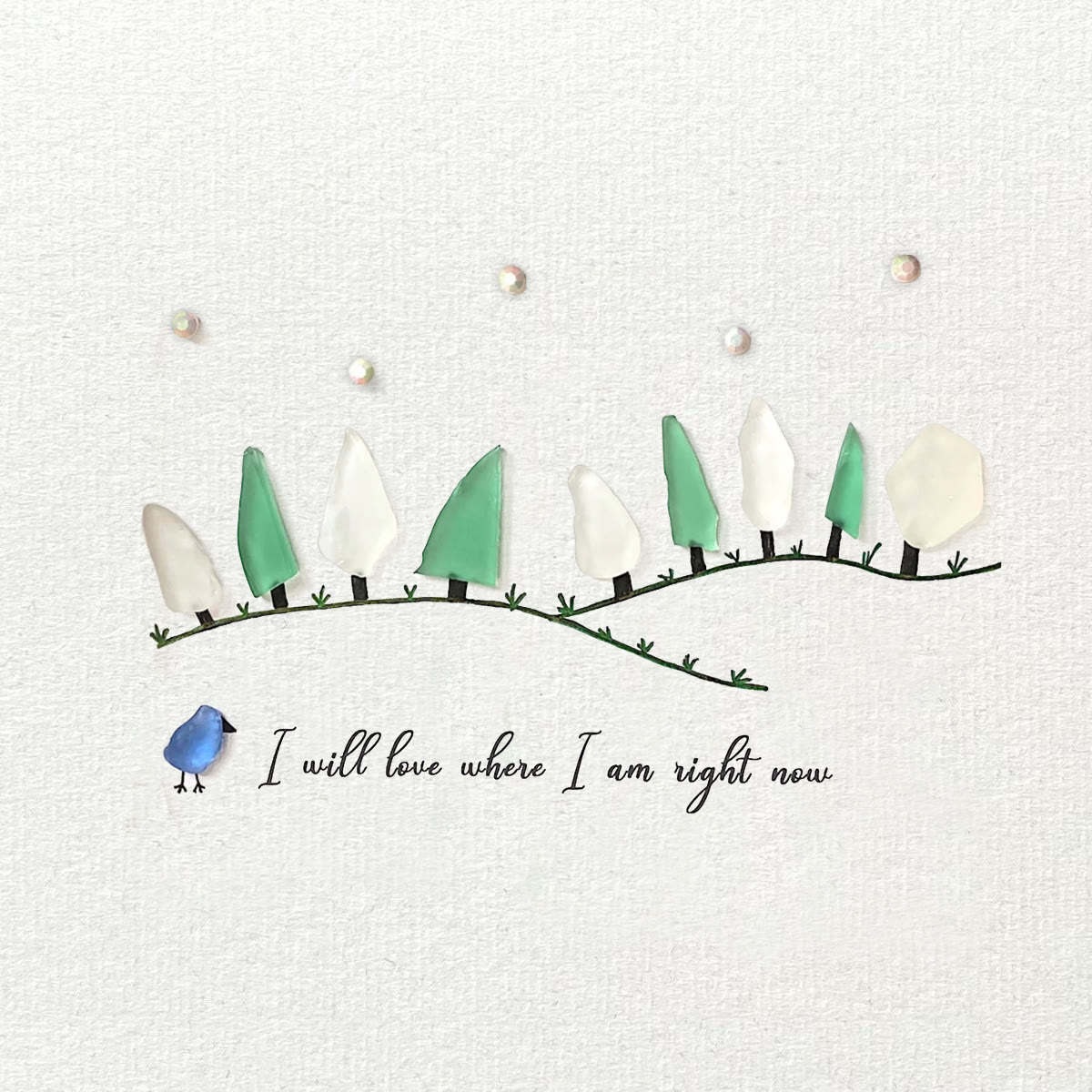 I Love Where I Am Right Now Sea Glass Framed Art - image 9