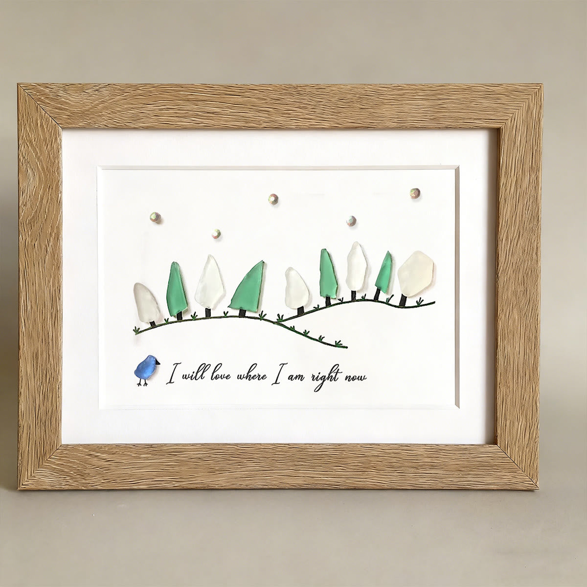 I Love Where I Am Right Now Sea Glass Framed Art - image 8