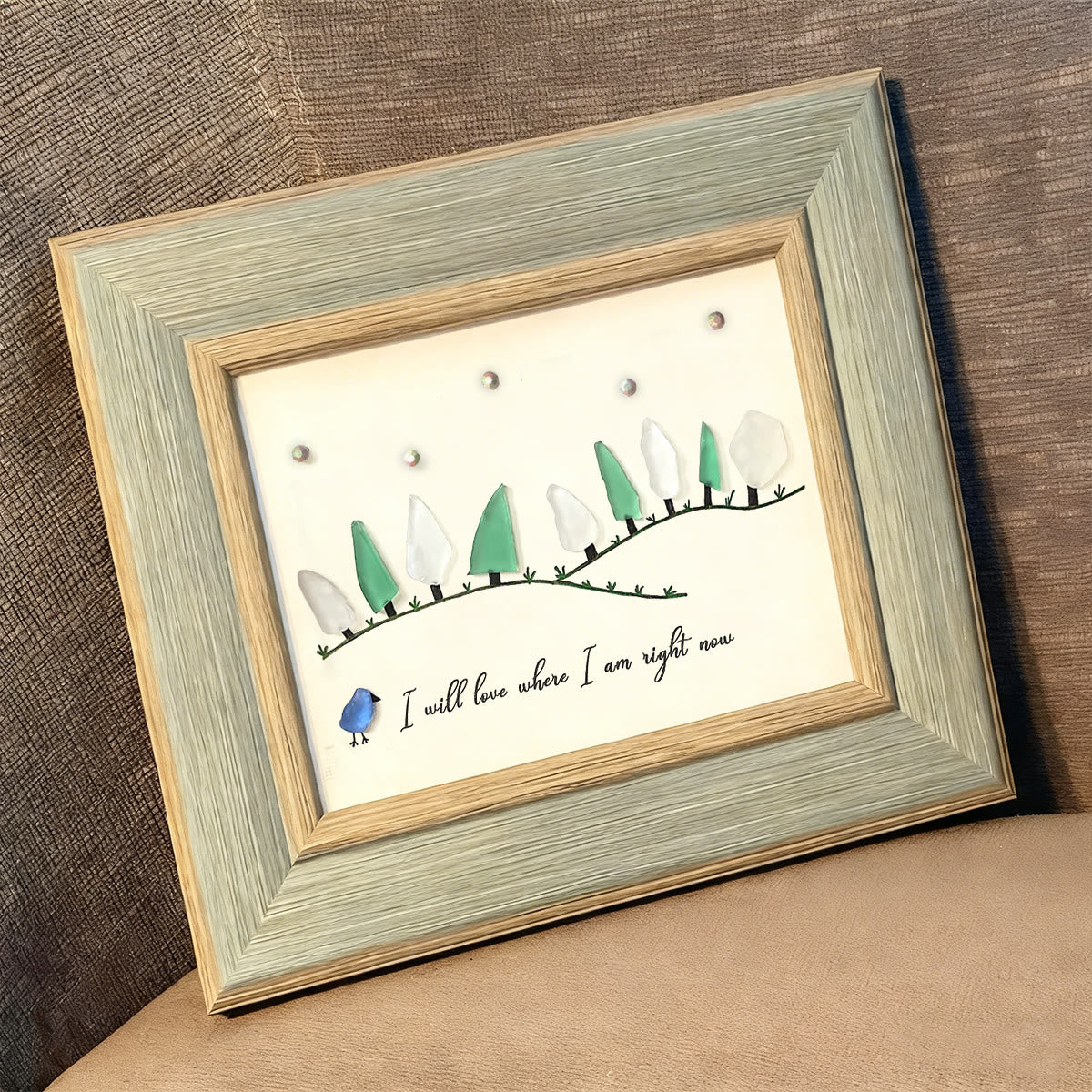 I Love Where I Am Right Now Sea Glass Framed Art - image 6