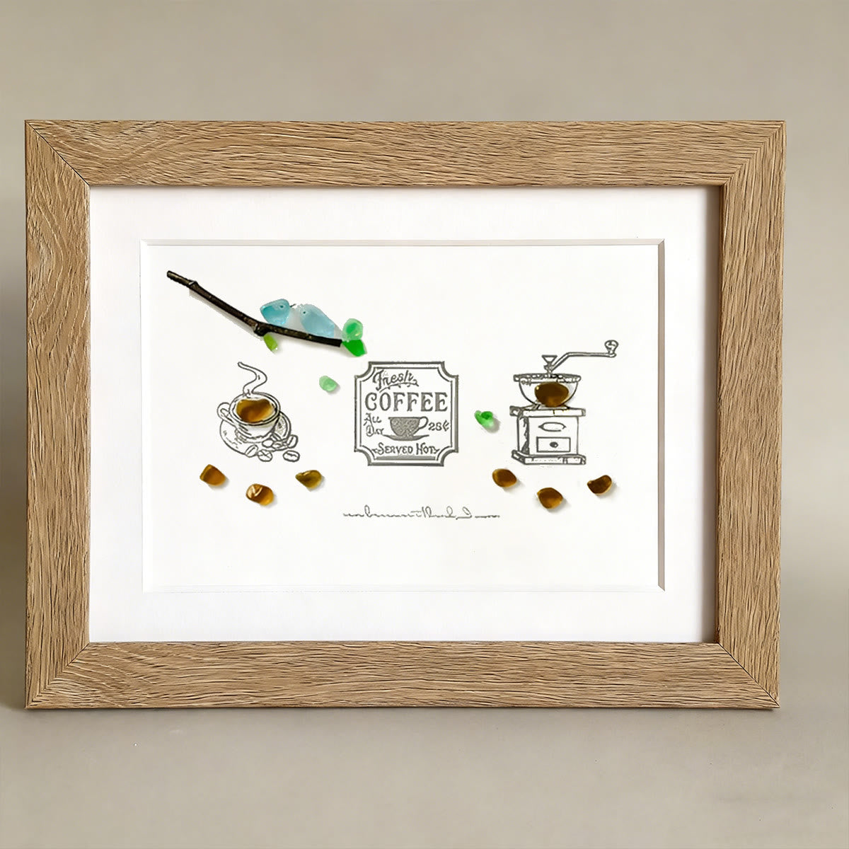 Fresh Coffee Sea Glass Framed Art - image 9