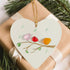 Three Chirping Music Birds Sea Glass Hanging Ornament - image 6