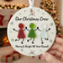 Our Christmas Crew Sea Glass Hanging Ornament - Round - Buy 5 Get 2 Free(7 Pcs) - image 0