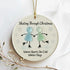 Skating Through Christmas Sea Glass Hanging Ornament - image 7