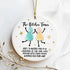 Bestie Bond Friendship Sea Glass Hanging Ornament - image 2