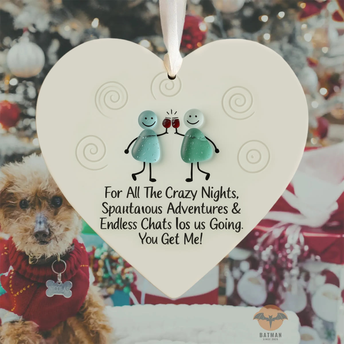 Cheers to Friendship Sea Glass Hanging Ornament - image 9