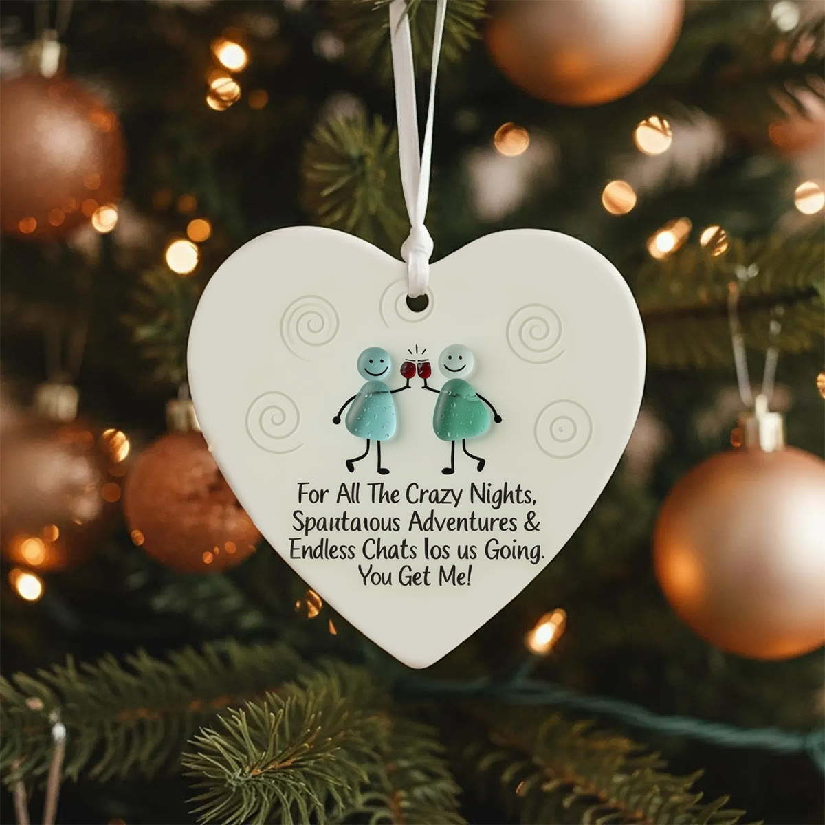 Cheers to Friendship Sea Glass Hanging Ornament - image 11