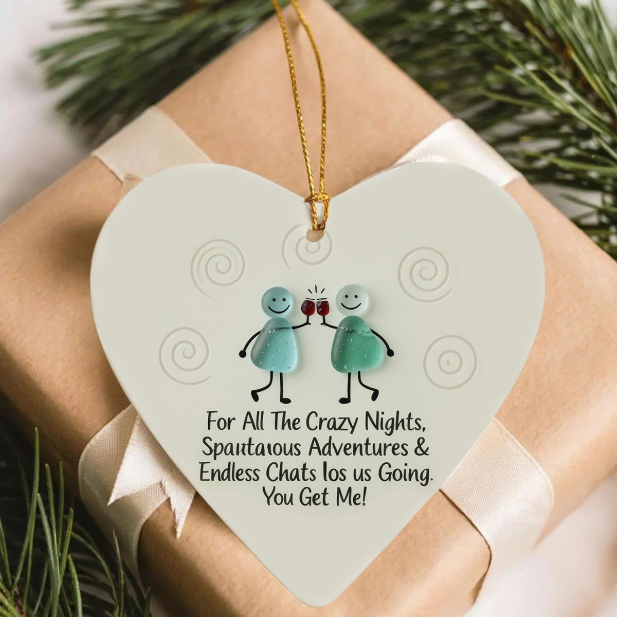 Cheers to Friendship Sea Glass Hanging Ornament - image 8