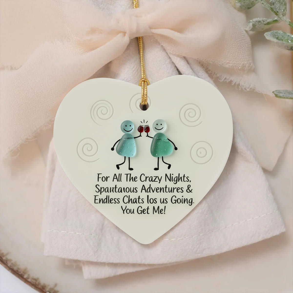 Cheers to Friendship Sea Glass Hanging Ornament - image 12