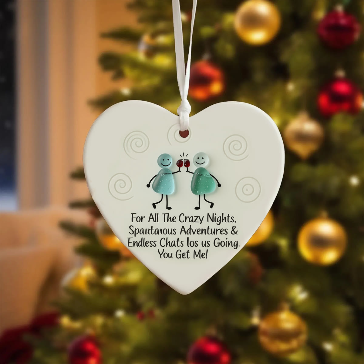 Cheers to Friendship Sea Glass Hanging Ornament - image 7