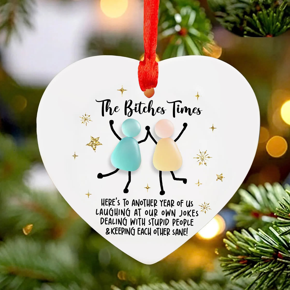 Bestie Bond Friendship Sea Glass Hanging Ornament - image 11
