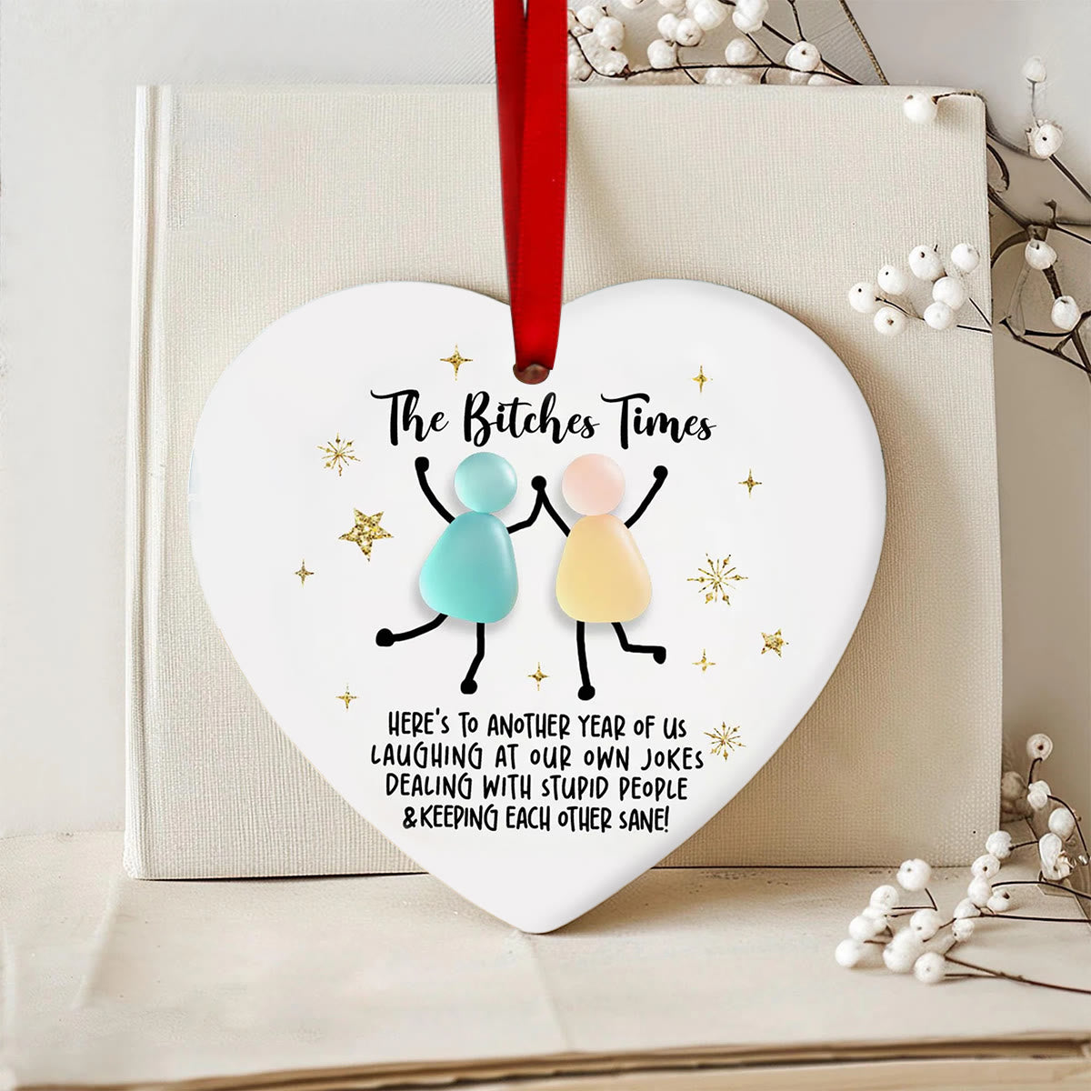 Bestie Bond Friendship Sea Glass Hanging Ornament - Heart - Buy 5 Get 2 Free(7 Pcs) - image 6