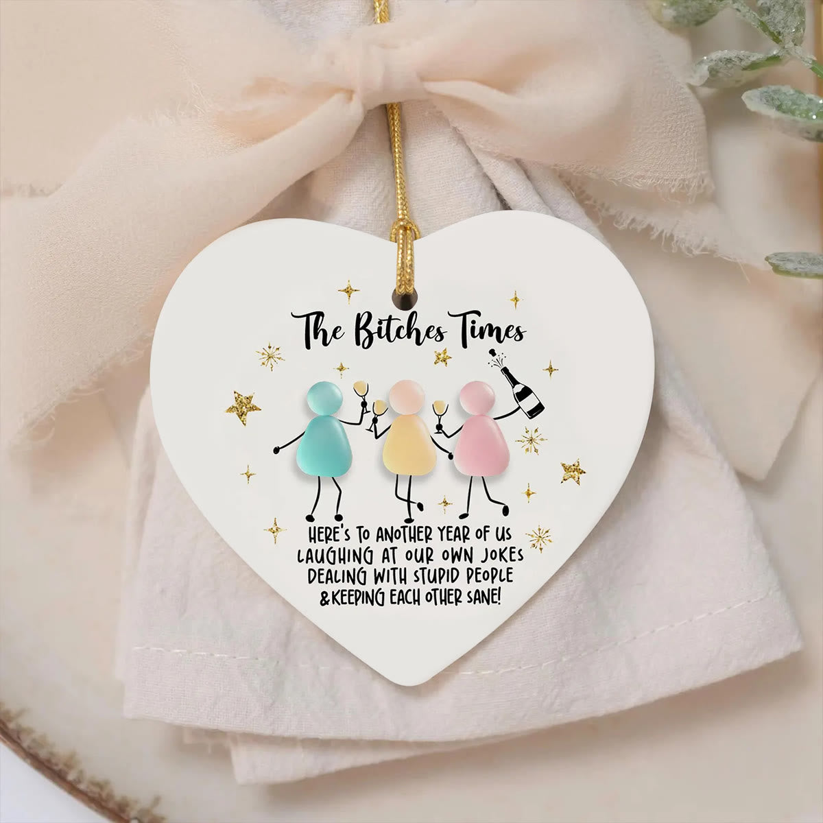 Forever Besties Celebration Sea Glass Hanging Ornament - image 8