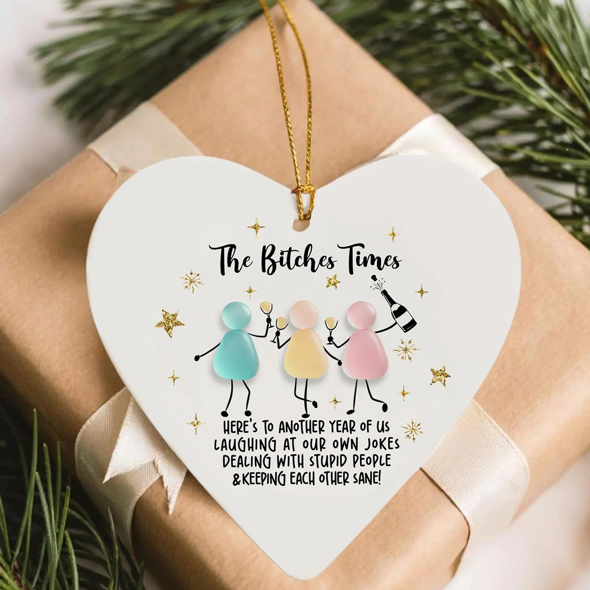 Forever Besties Celebration Sea Glass Hanging Ornament - image 7