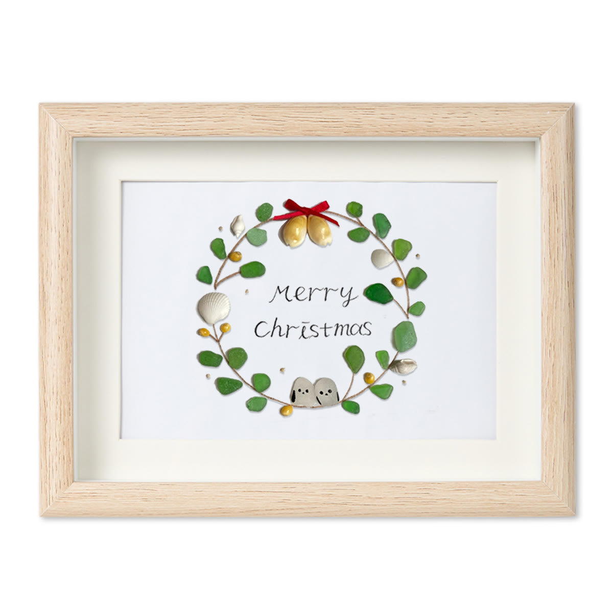 Christmas Wreath Holiday Harmony Sea Glass Framed Art - image 10