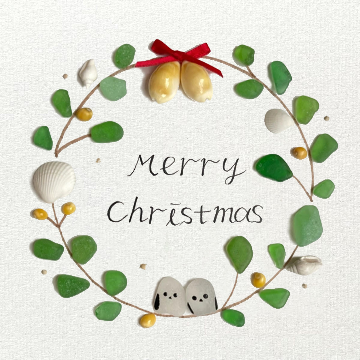 Christmas Wreath Holiday Harmony Sea Glass Framed Art - image 9