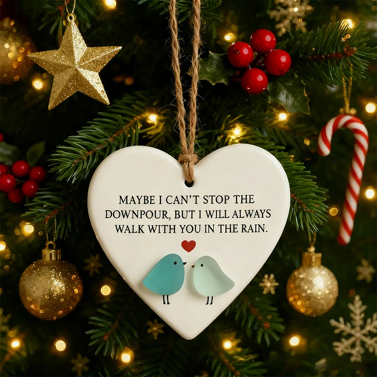Always Be Your Side Sea Glass Hanging Ornament - Buy 5 Get 2 Free(7 Pcs) - 2.91" × 2.76" × 0.12" - image 0