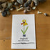 March Birth Flower Daffodil Sea Glass Framed Art - Seaglass Card - 8" X 6" - image 1