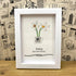 April Birth Flower Daisy Sea Glass Framed Art - image 2