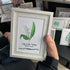 May Birth Flower Lily of the Valley Sea Glass Framed Art - image 2