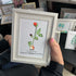 June Birth Flower Rose Sea Glass Framed Art - image 3