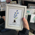 July Birth Flower Larkspur Sea Glass Framed Art - image 3