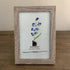 July Birth Flower Larkspur Sea Glass Framed Art - image 6