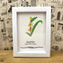 August Birth Flower Gladiolus Sea Glass Framed Art - image 2