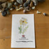October Birth Flower Cosmo Sea Glass Framed Art - Seaglass Card - 8" X 6" - image 1