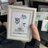 November Birth Flower Chrysanthemum Sea Glass Framed Art - image 3