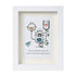 "Future of Dreams" Hourglass With Bird Sea Glass Framed Art - White - 8" X 6" - image 14