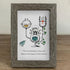 "Future of Dreams" Hourglass With Bird Sea Glass Framed Art - image 6