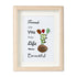 Friends Make Life Beautiful Floral Sea Glass Framed Art - Oak - 8" X 6" - image 11
