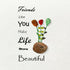 Friends Make Life Beautiful Floral Sea Glass Framed Art - image 2