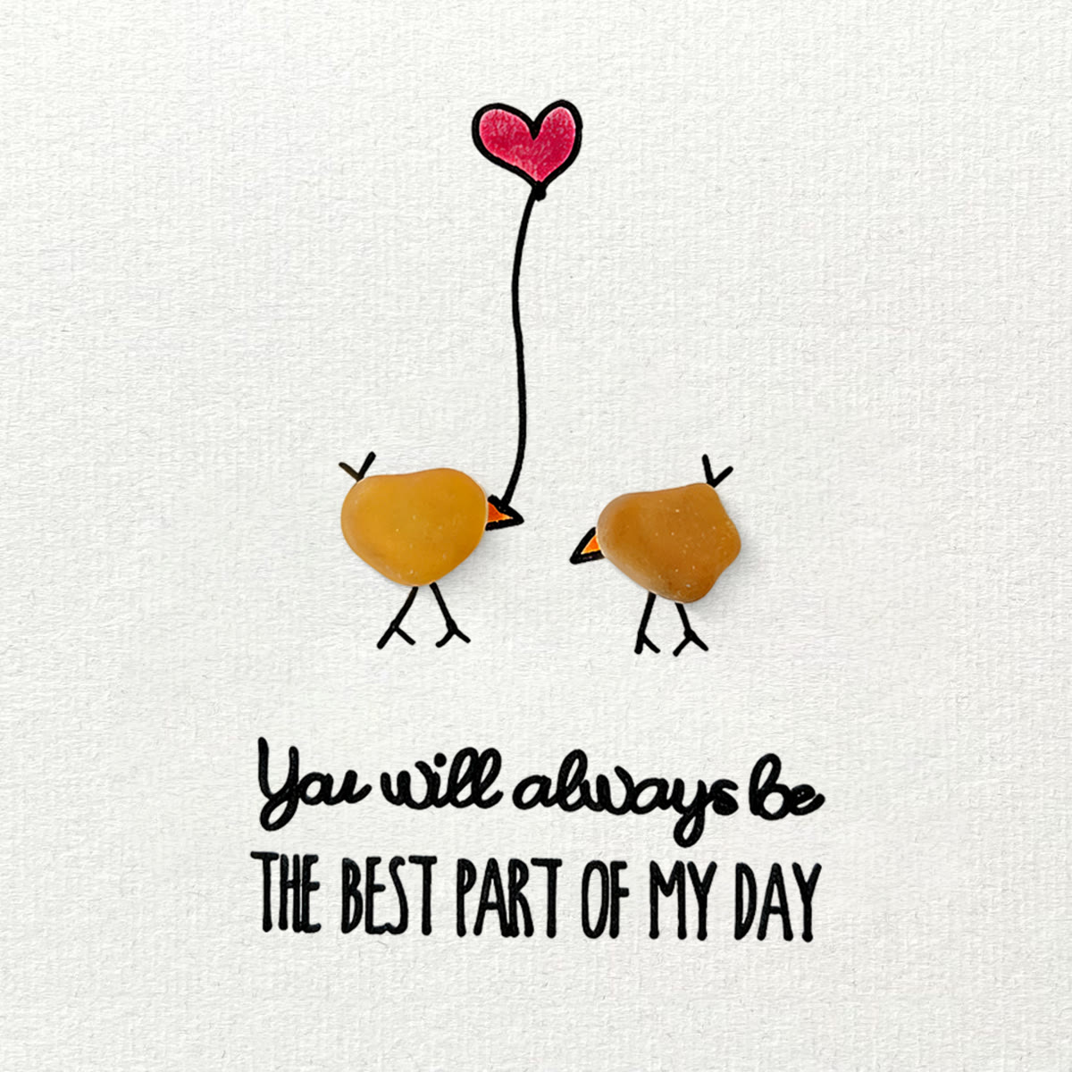 Best Part of My Day Adorable Birds Sea Glass Framed Art - image 2