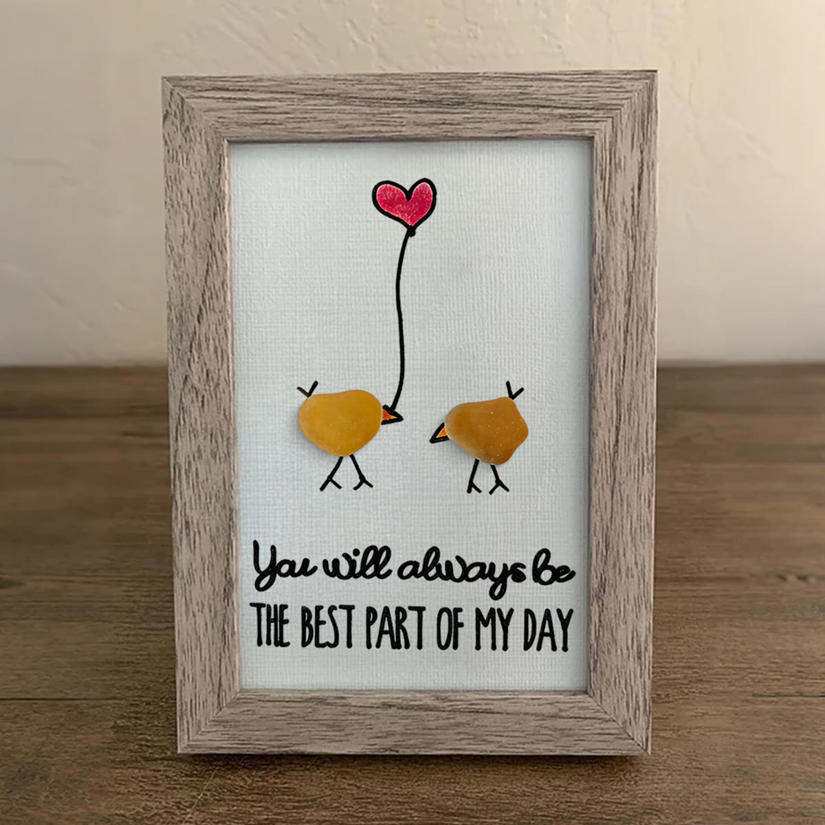 Best Part of My Day Adorable Birds Sea Glass Framed Art - image 8