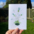 Whimsical Bouquet Flower Sea Glass Framed Art - Seaglass Card - 6" X 8" - image 1