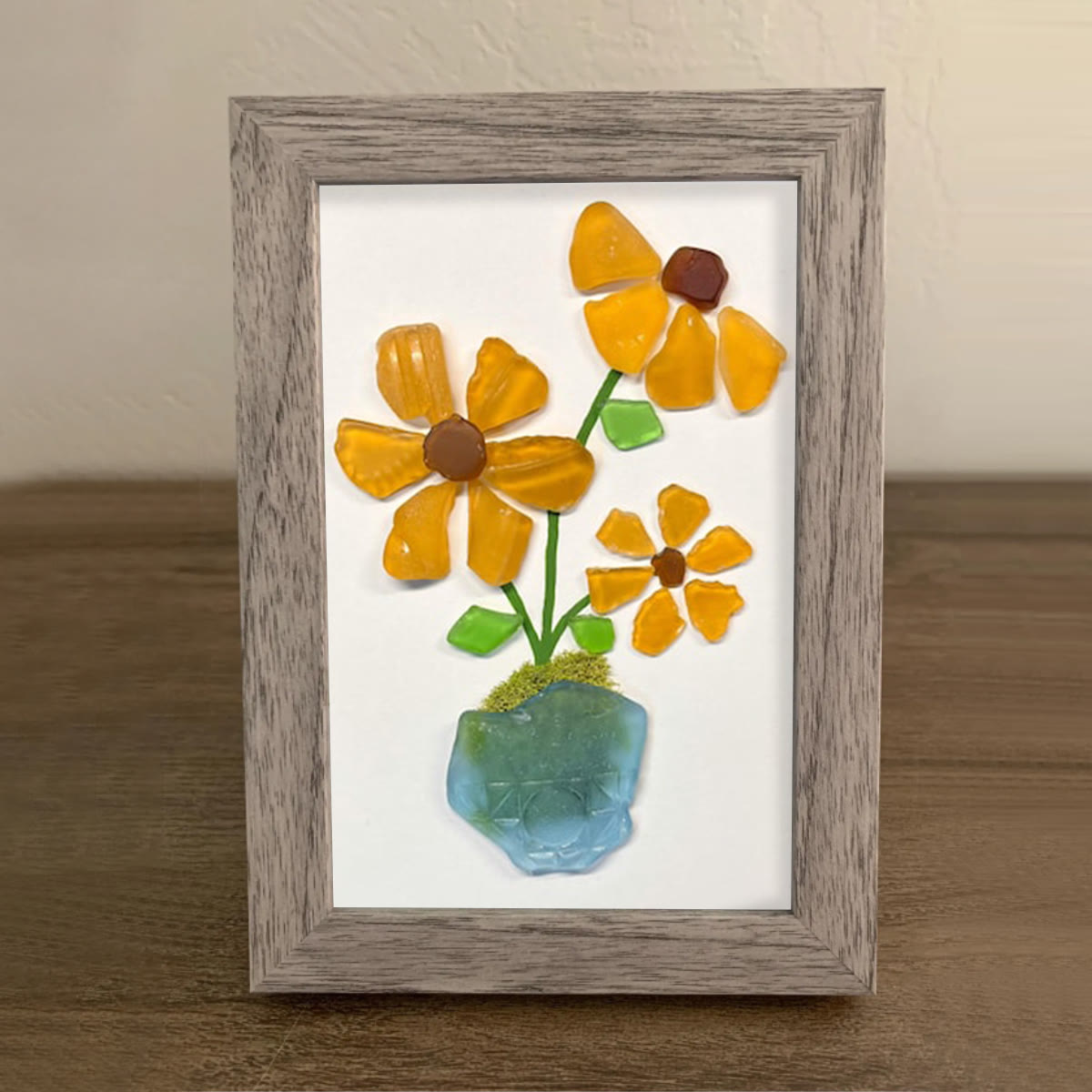Sunshine Blooms Sea Glass Framed Art - image 5