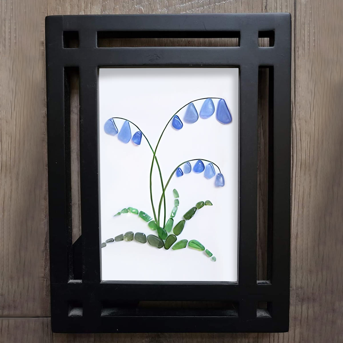 Bluebell Elegance Sea Glass Framed Art - image 6