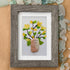 Yellow Flowers Blooms Sea Glass Framed Art - image 7