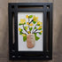 Yellow Flowers Blooms Sea Glass Framed Art - image 0