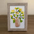 Yellow Flowers Blooms Sea Glass Framed Art - image 6