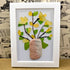 Yellow Flowers Blooms Sea Glass Framed Art - image 4