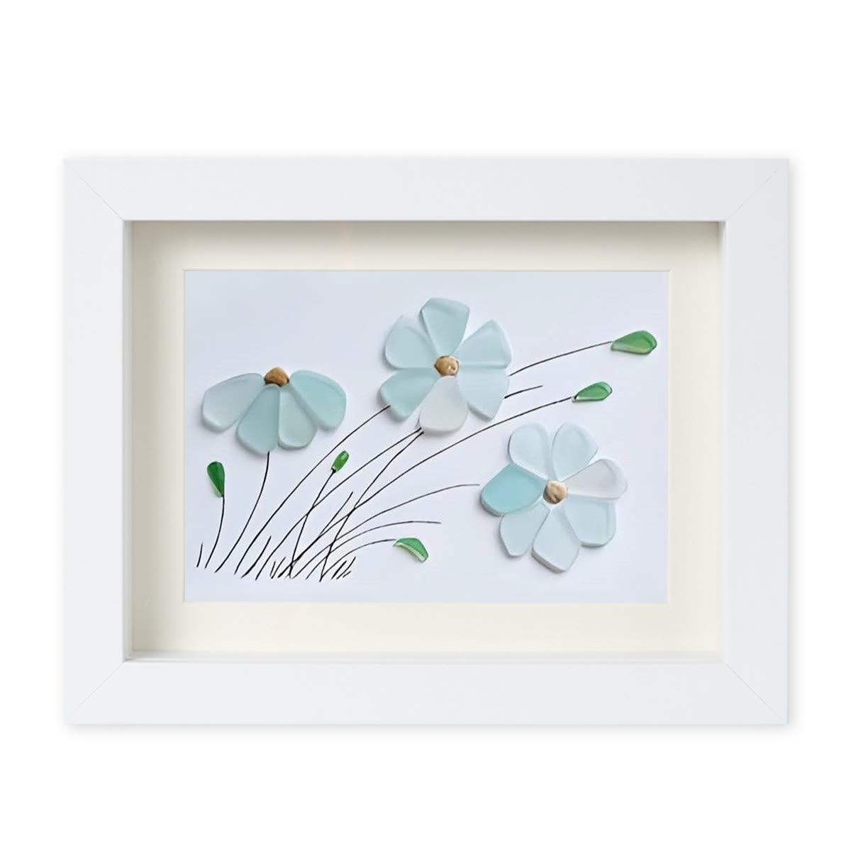 Blossoming Breeze Sea Glass Framed Art - image 13