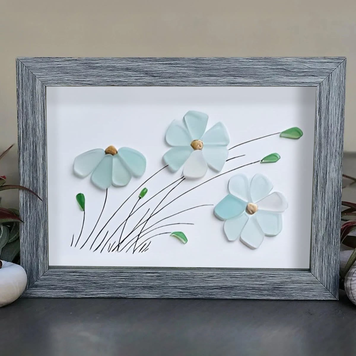 Blossoming Breeze Sea Glass Framed Art - image 2