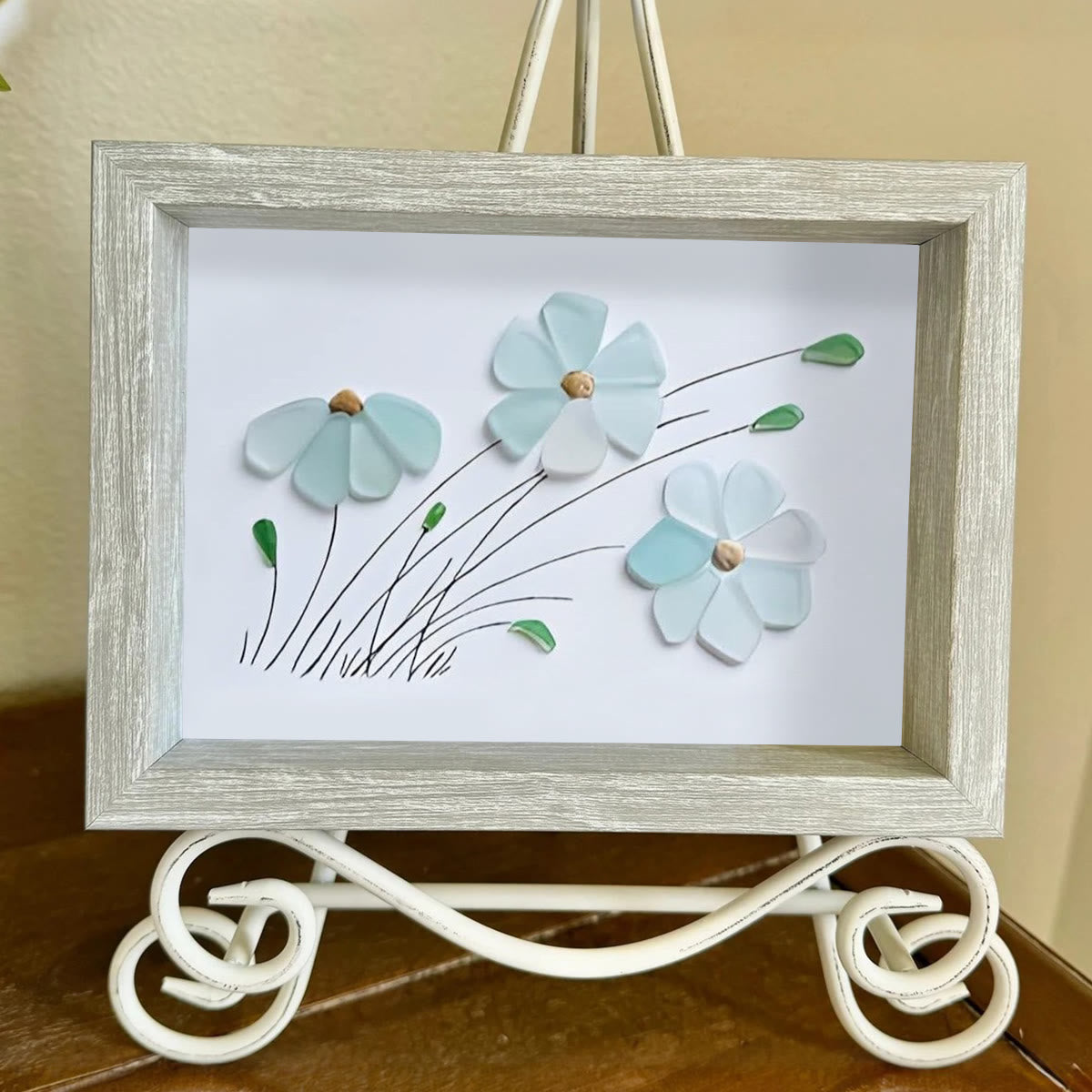 Blossoming Breeze Sea Glass Framed Art - image 3
