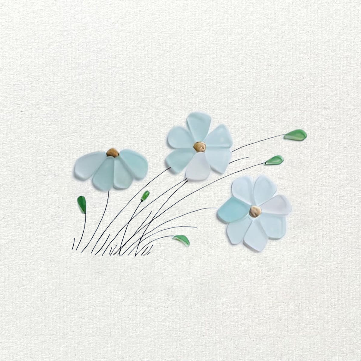 Blossoming Breeze Sea Glass Framed Art - image 9