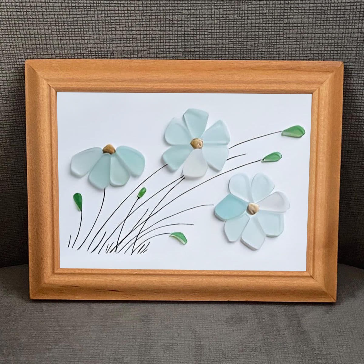 Blossoming Breeze Sea Glass Framed Art - image 0